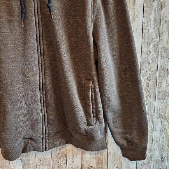 Men's Member's Mark Brown Sherpa Lined Hoodie Size L - Picture 4 of 7